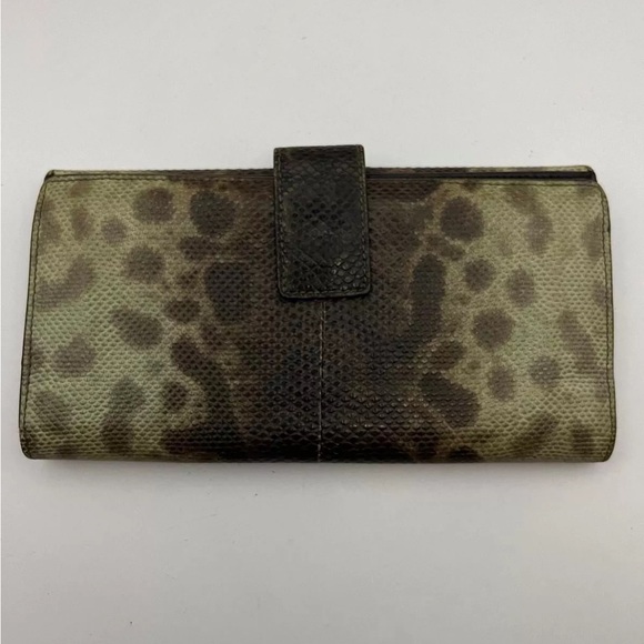 SALE Gucci Wallet Reptile Snake Skin Brown Neutral All Leather Gold Hardware - Picture 3 of 16